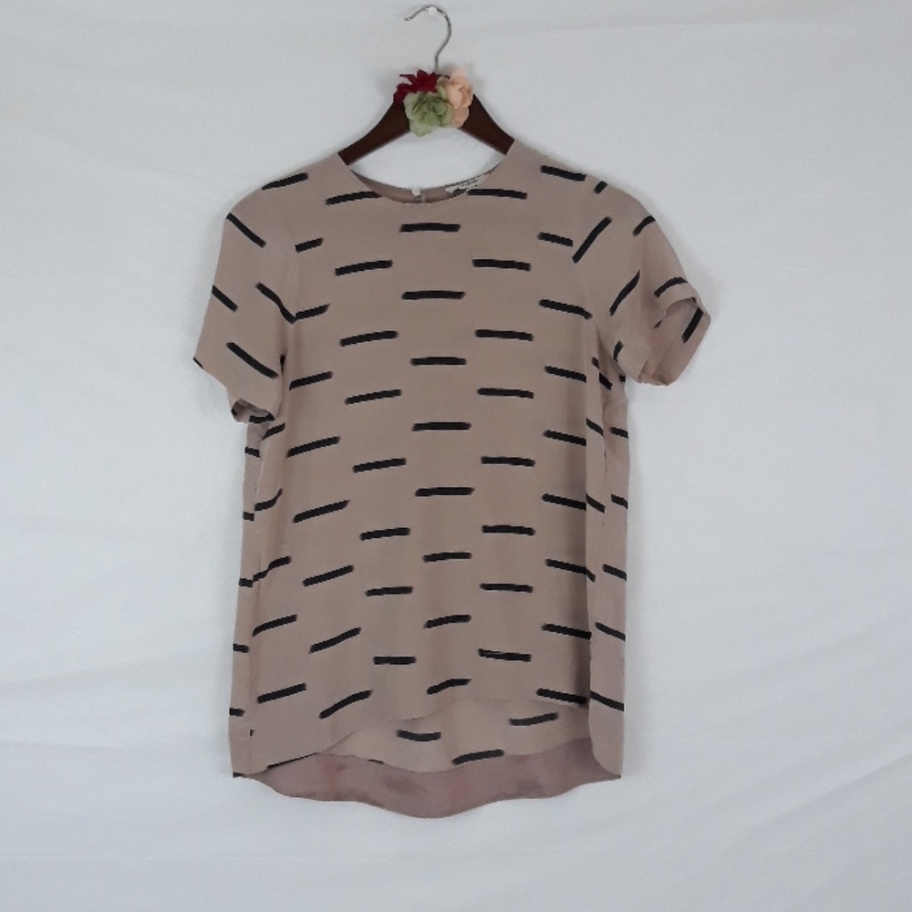 Madewell Silk Tailored Tee Ikat Dash Small